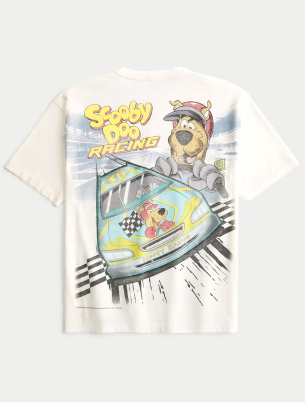 Hollister | Cream Scooby Doo Racing Graphic Tee Boxy Fit